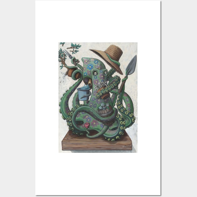 Octopus gardener Wall Art by Octomanart